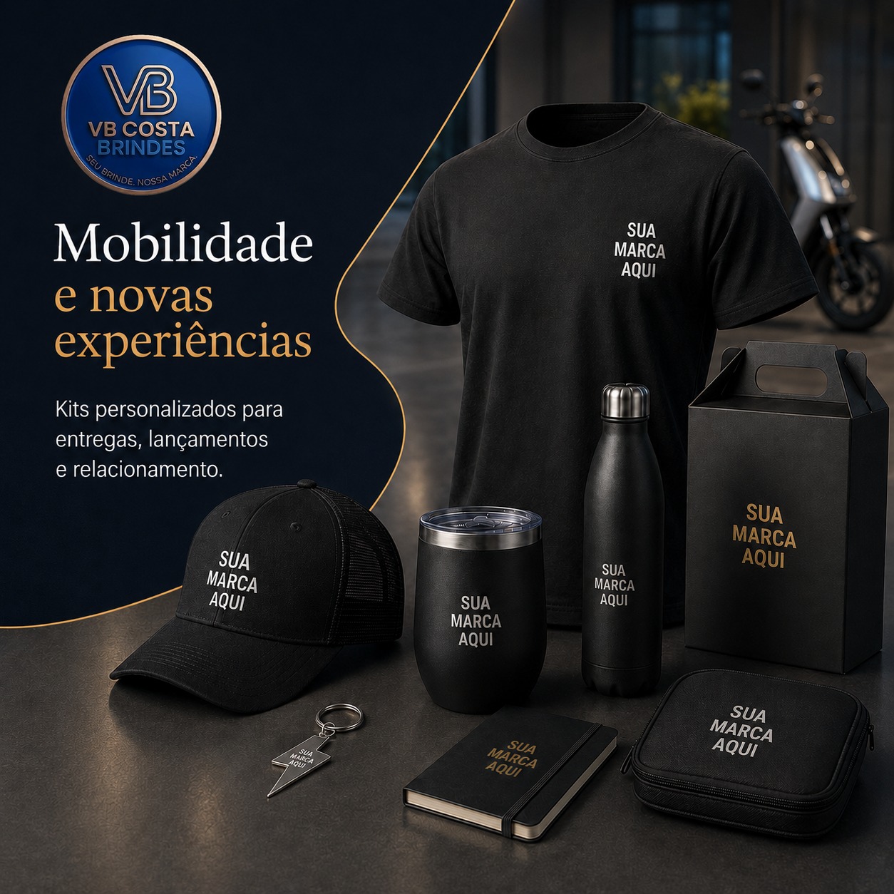 Kits Promocionais para Mobilidade e Transporte - VB Costa Brindes